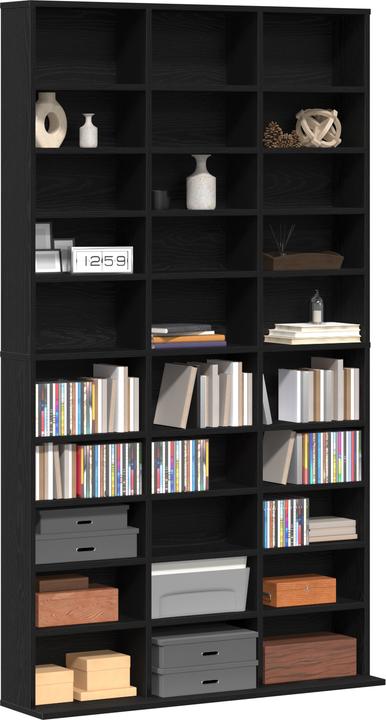 Immagine prodotto VidaXL Scaffale per CD in rovere nero 101x23x177,5 cm Materiale in legno