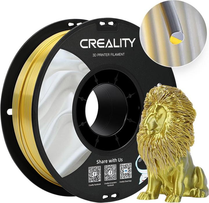Creality CR-Seide (PLA, 1.75 mm, 1000 g, Gold, Silber)