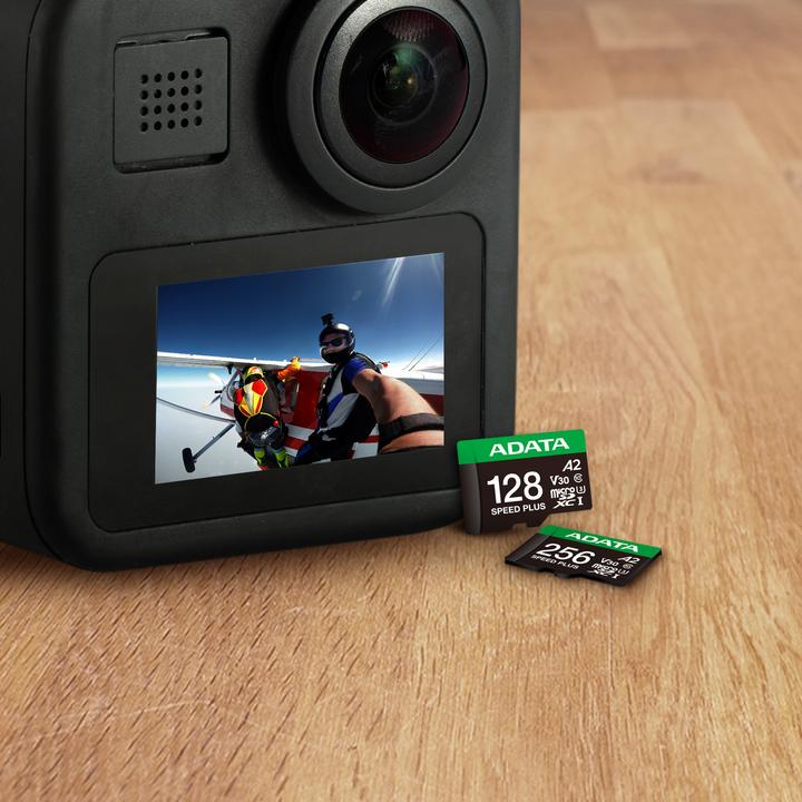 Actual product image Adata microSD 128GB Speed Plus UHS-I U3 + adapter (128 GB, microSDXC, U3, UHS-I)