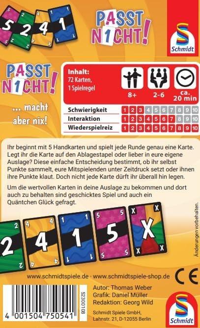 Actual product image Schmidt Spiele Does not fit! (German, French, English)