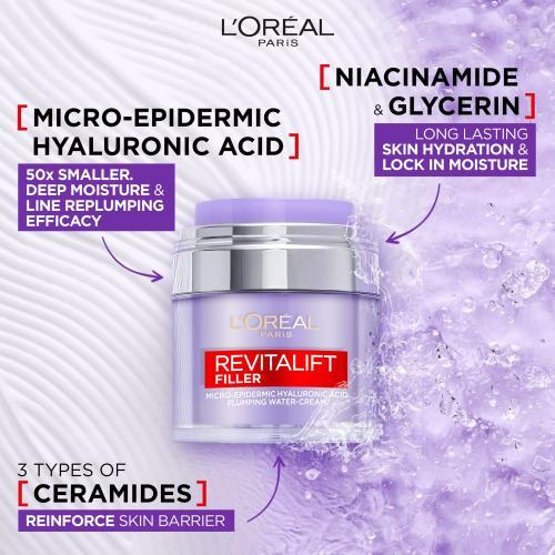 Image du produit L'Oréal Paris Revitalift Filler HA Crème à l'eau repulpante (50 ml, Crème de jour)