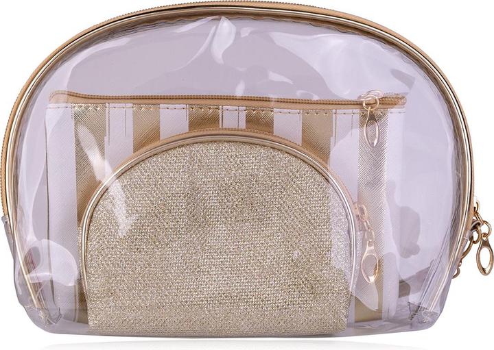 Accentra Taschenset GOLD, 3 teiliges Kosmetiktaschen Set