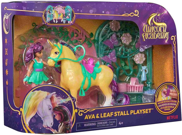 Produktbild Unicorn Academy - Small Doll Ava & Leaf Stall Spielset