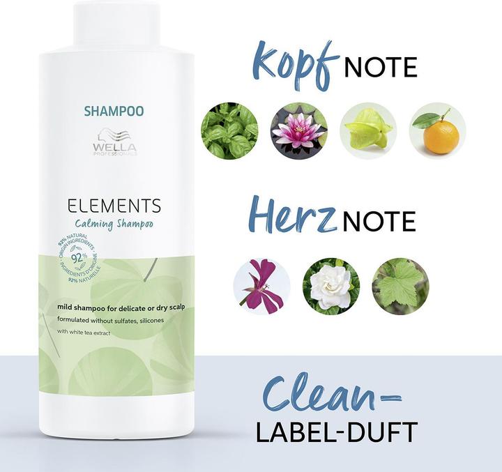 Produktbild Wella Elements Calming Shampoo (1000 ml, Flüssiges Shampoo)