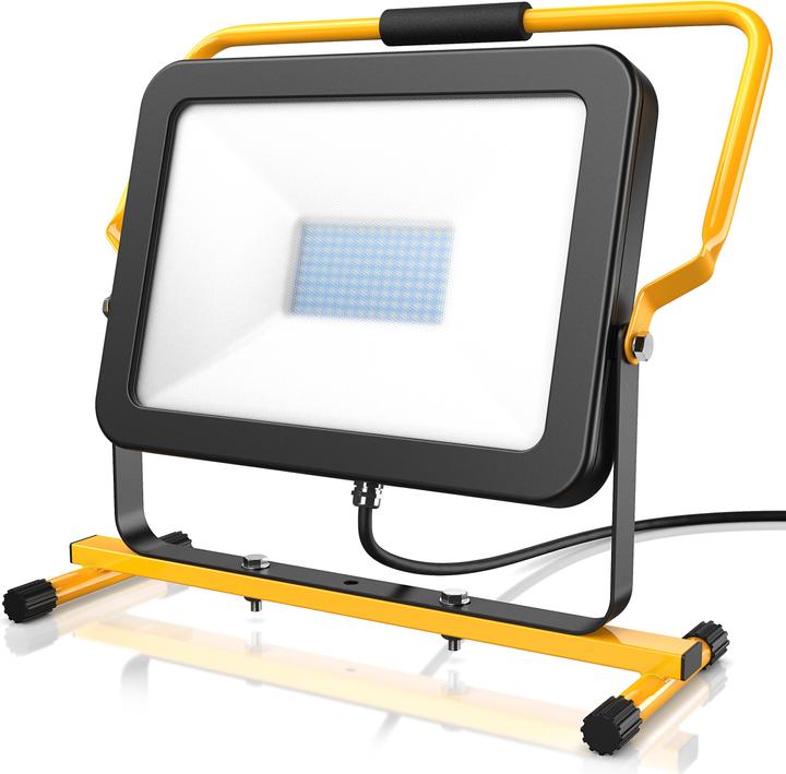 Produktbild Brandson Baustrahler, 100W LED Arbeitsleuchte, Tragegriff, 10000 Lumen, Bauscheinwerfer, 4m Kabel, IP65 (9500 lm)