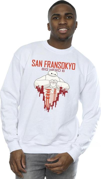 Immagine prodotto Disney Big Hero 6 Baymax San Fransokyo Heart Felpa Uomo (L)