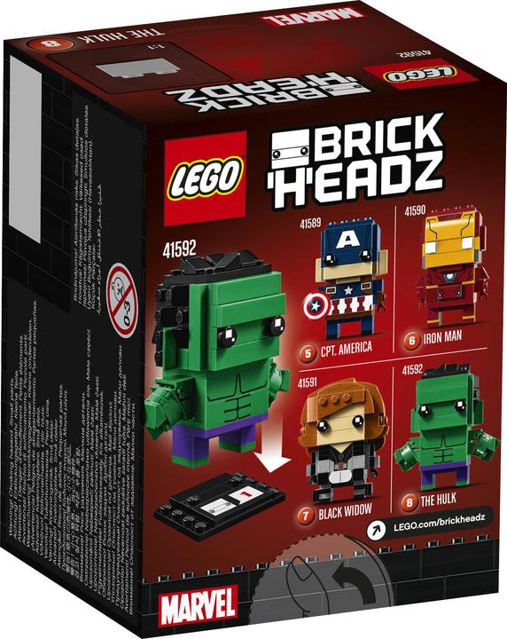 Actual product image LEGO BrickHeadz The Hulk (41592, LEGO Brickheadz)