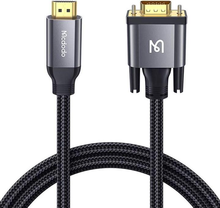 Actual product image Mcdodo Cable HDMI - D-Sub (VGA) 2m szary (79827) (2 m, HDMI)