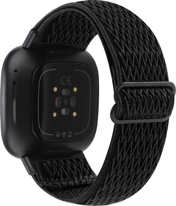 Produktbild Cover-Discount Fitbit Versa 4 / Sense 2 - Nylon Ersatzarmband schwarz (Nylon)