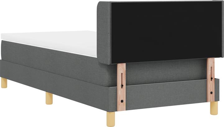 Image du produit VidaXL Lit Boxspring avec matelas Gris foncé 100x200 cm Tissu (100 x 200 cm)