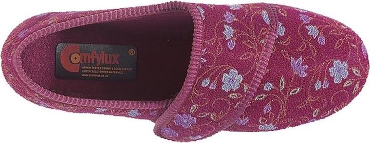 Actual product image Comfylux Sally slippers Slippers with floral pattern and Velcro fastener extra wide fit (39)