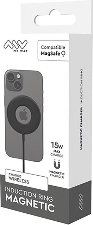 Actual product image My Way Chargeur Sans Fil Magnetique 15w Magsafe Donut Noir (15 W)
