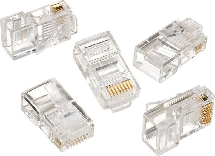 Produktbild Gembird PLUG6SP/50 shielded modular LAN plug 30u, set of 50 pcs, solid and stranded (U/UTP, CAT6, 1.03 m)
