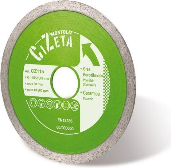 Actual product image Monolith Diamond disc with continuous crown, smooth, suitable for tiles, boiling-in, porcelain stonze
