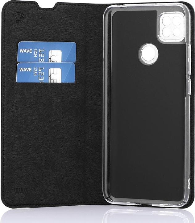 Produktbild Wave BookCase -suojakotelo, Xiaomi Redmi 9C, musta (Xiaomi Redmi 9C)
