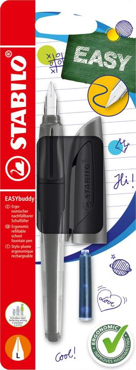 Actual product image STABILO EASYbuddy fountain pen cartridge filling system black 1 piece(s) (Black, 1 x)
