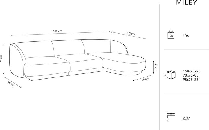 Actual product image Micadoni Miley (Corner sofa)