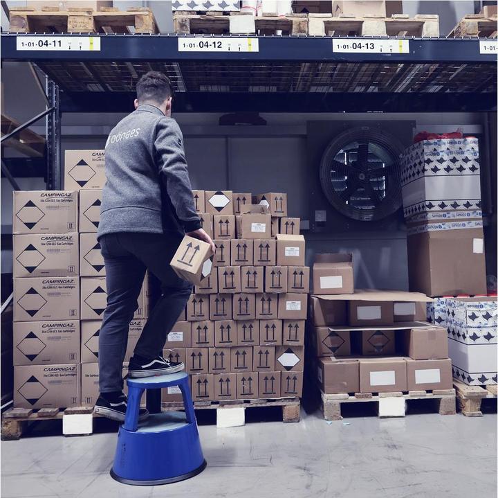 Produktbild Dönges Rollhocker, Metall, schwarz