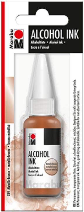 Marabu Set di inchiostri alcolici bronzo metallico, 20 ml (Bronzo metallizzato, 20 ml)