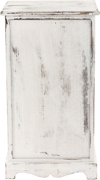 Produktbild Swisshandel24 Kommode Beistelltisch Nachttisch Telefontisch, 63x35x29cm, Shabby-Look, Vintage - weiss (63 x 35 x 29 cm)