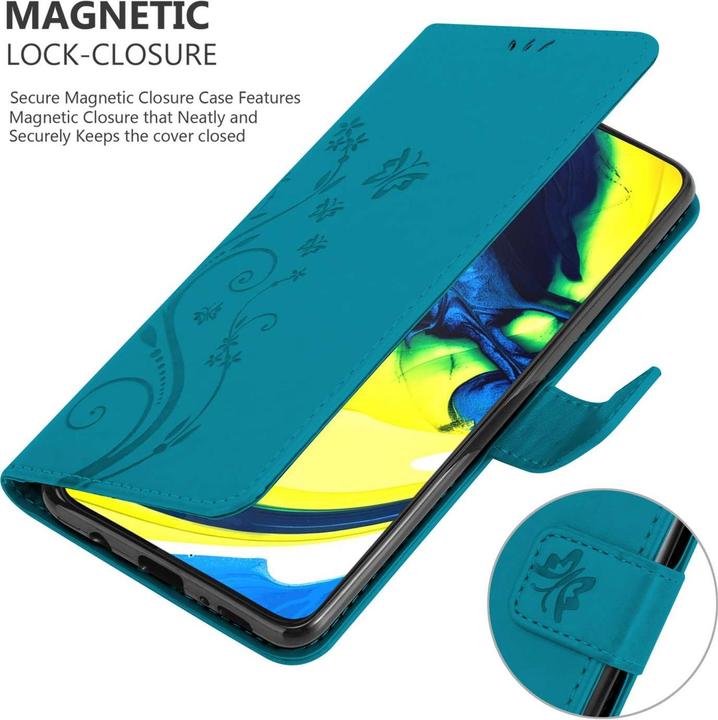 Image du produit Cadorabo Coque pour Samsung Galaxy A80 / A90 4G pour Fleur Book (Samsung Galaxy A80)