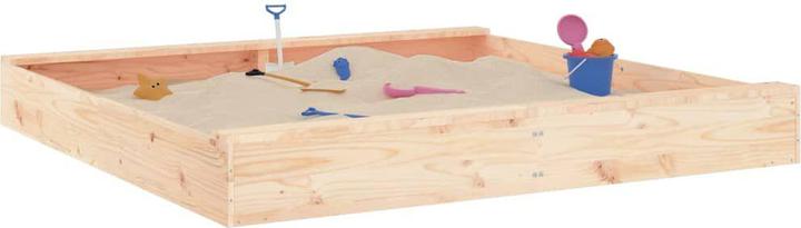 Produktbild VidaXL Sandkasten mit Sitzen Quadratisch Massivholz