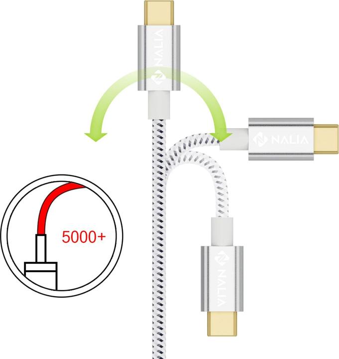 Actual product image Nalia Connecting cable (2 m, USB 2.0)