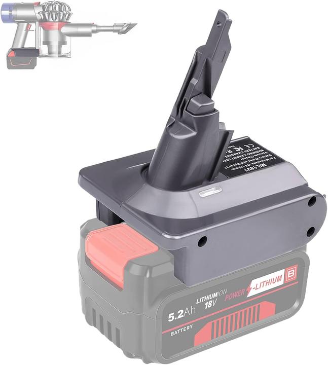 Produktbild Btrui Adapter EIN18V7 für Einhell 18V Akku auf Dyson V7 Staubsauger