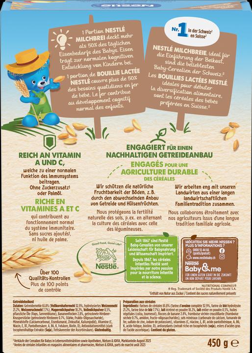 Valori nutrizionali e ingredienti Nestlé Banana al lampone e cereali integrali (450 g)