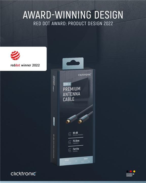 Actual product image clicktronic Antenna cable (95 dB, Antenna cable)