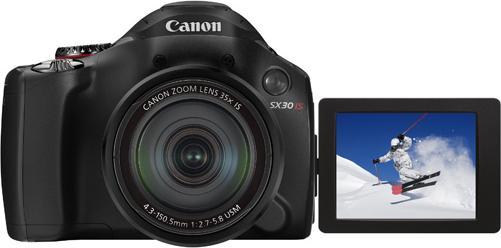 Produktbild Canon Powershot SX30, 14MP, 35x Zoom, HD-Movies, Schwarz (1/2,3'')