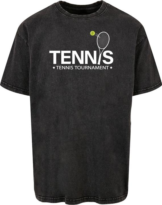 Actual product image Merchcode Tennis Racket Acid Washed Oversized Tee - 113027 (XL)