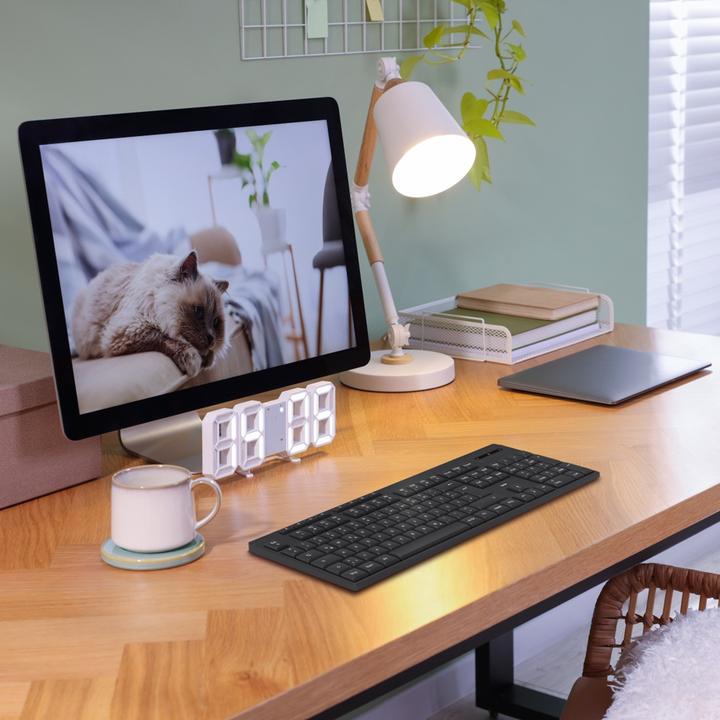 Immagine prodotto Hama Tastiera wireless WK-200 batteria wireless 8 tasti multimediali nero QWERTZ (DE, Senza fili)