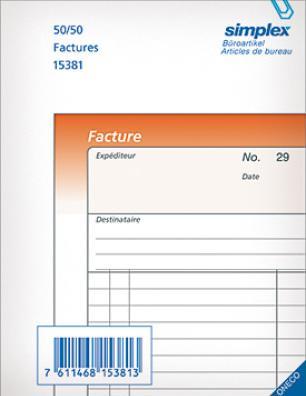 Produktbild Simplex Rechnungen französisch (100 x)