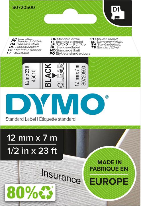 Produktbild Dymo S0720500 (1.20 cm, Schwarz)