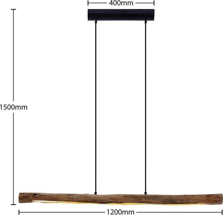 Image du produit Lindby Nekala LED Suspension Wood (3500 lm)