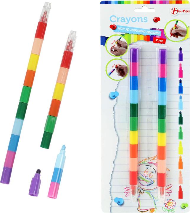 Actual product image Toi-Toys 10-in-1 Crayon Pen (Multicoloured, 2 x)
