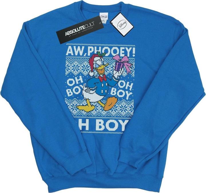 Disney Donald Duck Christmas Fair Isle Sweatshirt (L)