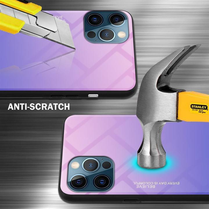 Productafbeelding Cadorabo TPU 2 Kleuren Glazen Hoesje (Apple iPhone 13 Pro Max)