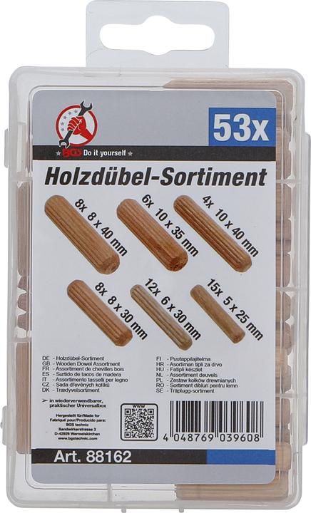 Actual product image BGS Wooden dowel range (53 pcs.)