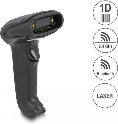 Produktbild Delock Barcode Scanner 1D Laser für 2.4 GHz, Bluetooth oder USB (1D-Barcodes)