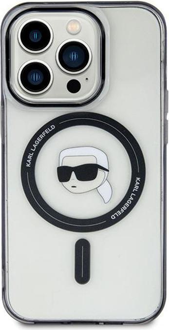 Produktbild Karl Lagerfeld KLHMP15SHKHNOTK iPhone 15 6.1" transparent hardcase IML Karl's Head MagSafe (Apple iPhone 15, Apple iPhone 14, Apple iPhone 13)