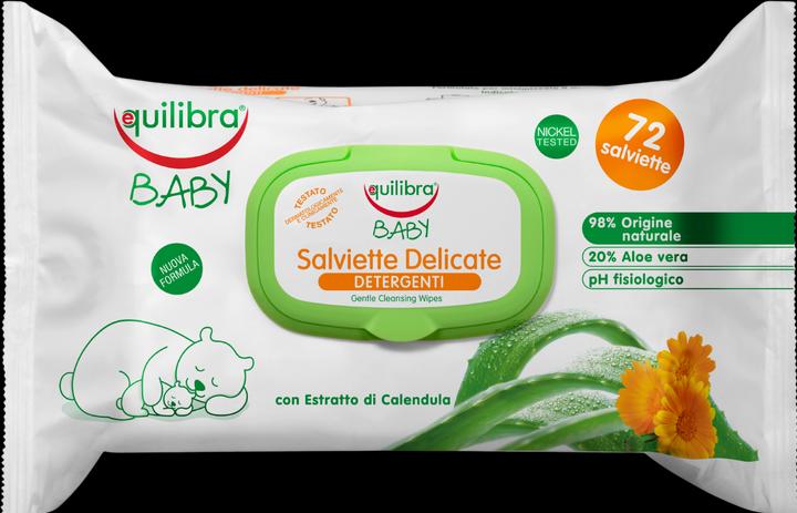Equilibra Baby Salviette Delicate Gentle Cleansing Wipes Delicate Cleansing Wipes 0M+ Soothing (Reinigungstücher)