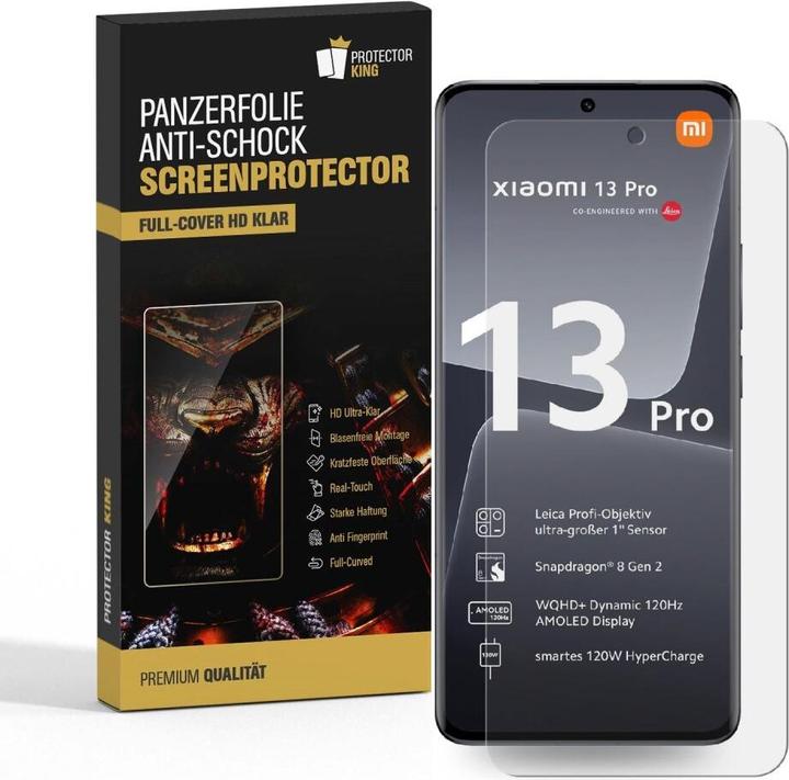 Actual product image Protectorking 4x 9H Panzerglas flexibel HD Klar (4 Piece, Xiaomi 13 Pro)