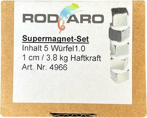 Actual product image Rodaro Super magnet set, 5 cubes, 0.7cm, 1.6 kg adhesive force (5 x)