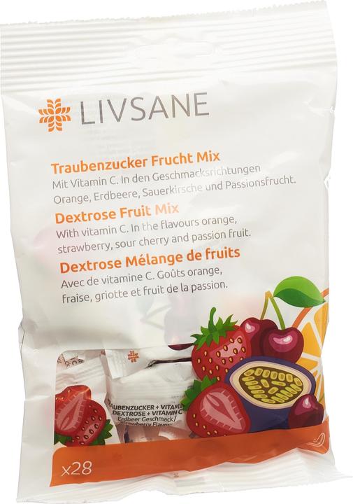 Livsane Traubenzucker Frucht Mix (28 Stk., 82 g)