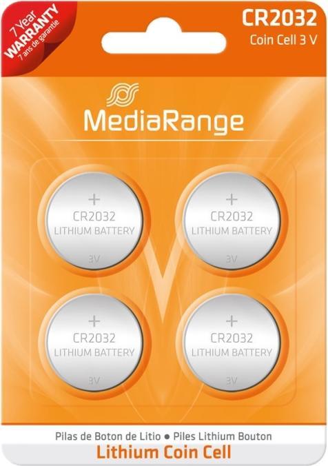 MediaRange Cr2032 (4 Stk., CR2032, 220 mAh)