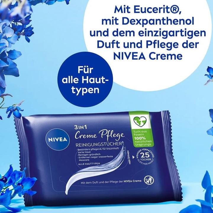 Image du produit NIVEA Lingettes nettoyantes Crème de soin 25pcs (Chiffons de nettoyage)