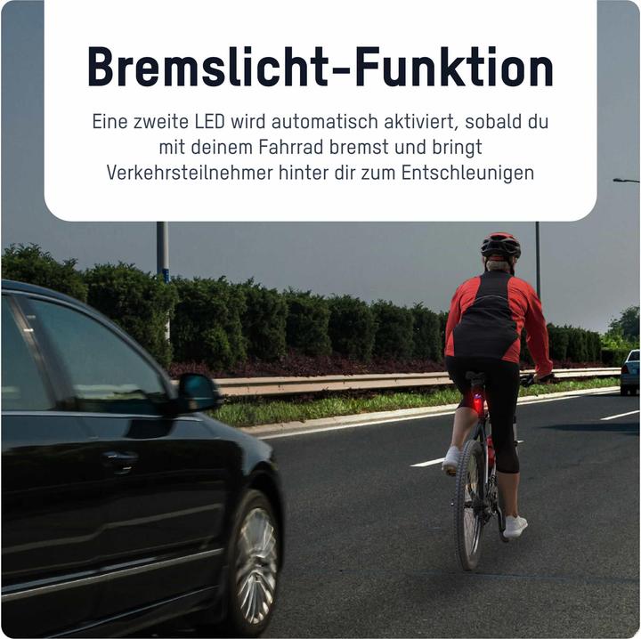 Actual product image Ansmann Bikelight Rear LED break rechargeable