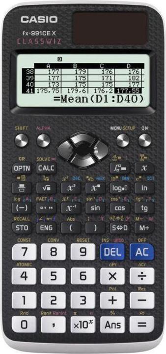 Casio FX-991CEX (Batteries, Solar cells)